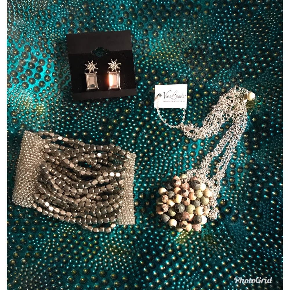 NEW VIVA CLAY BEAD NECKLACE/BRACELET/EARRINGS